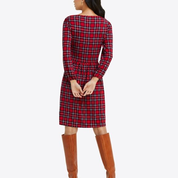 Draper James Fit and Flare Dress in Angie Plaid - Picture 4 of 11